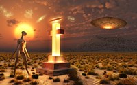 Framed Alien in Roswell, New Mexico