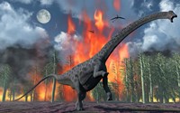 Framed Diplodocus Sauropod Dinosaur
