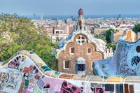 Framed Park Guell Terrace, Barcelona, Spain