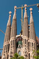 Framed La Sagrada Familia by Antoni Gaudi, Barcelona, Spain