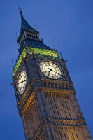 Framed UK, London, Clock Tower, Big Ben at dusk