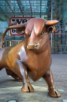 Framed Bull in Bull Ring, Birmingham, England