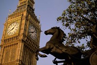 Framed Big Ben Clock Tower, London, England