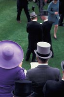 Framed Formally dressed race patrons, Royal Ascot, England