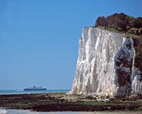 Framed England, County Kent, White Cliffs of Dover, Ship