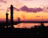 Framed Power Stations and Industry, Runcorn, Merseyside, England