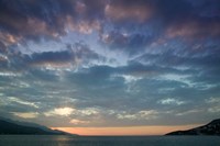 Framed Greece, Aegean Islands, Samos, Vathy Bay Sunset