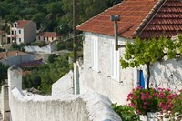 Framed Hillside Vacation Villa Detail, Assos, Kefalonia, Ionian Islands, Greece