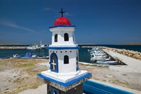 Framed Miniature Fishing Harbor Chapel, Sigri, Lesvos, Mithymna, Northeastern Aegean Islands, Greece