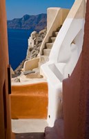 Framed Stairways and Old Cathedral, Oia, Santorini, Greece