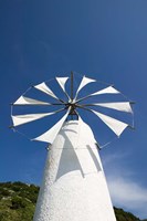 Framed Greece, Crete, Iraklio, Ano Kera, Cretan Windmill