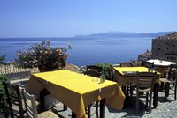 Framed Outdoor Restaurant, Monemvasia, Greece