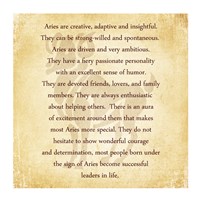 Framed Aries Character Traits