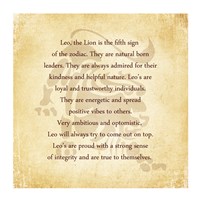 Framed Leo Character Traits