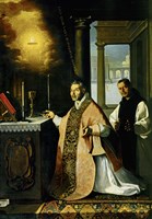 Framed Holy Mass with Priest Cabañuelas. 1638