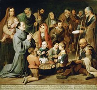 Framed Saint Diego of Alcala Feeds the Poor