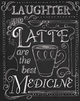 Framed 'Laughter & Latte' border=