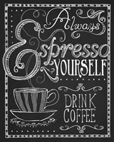 Framed 'Espresso Yourself' border=