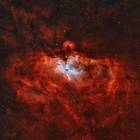 Framed Eagle Nebula in the Constellation Serpens
