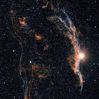 Framed Witch's Broom Nebula (NGC 6960), and part of the Veil Nebula