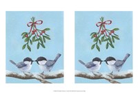 Framed Chickadee Christmas I 2-Up