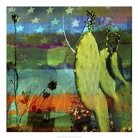 Framed Cactus & Flag Collage