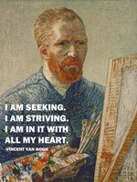 Framed Seeking -Van Gogh Quote