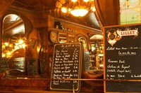 Framed Menu for Bistrot du Peintre, Art Nouveau Design