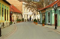 Framed Main Street, Tokaj, Hungary