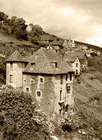 Framed Medieval houses, Aveyron, Conques, France