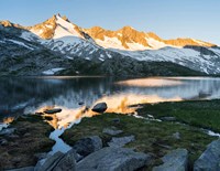 Framed Sunrise at Lake Gerlos