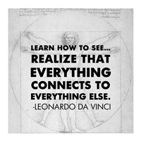 Framed Learn How to See -Da Vinci Quote