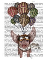 Framed Pig And Balloons