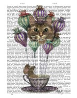 Framed Cheshire Cat Hot Air Balloon