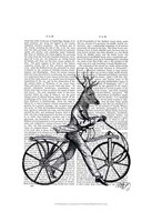 Framed Dandy Deer on Vintage Bicycle
