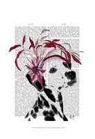 Framed Dalmatian With Red Fascinator