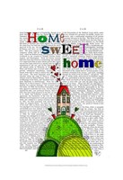 Framed Home Sweet Home Illustration