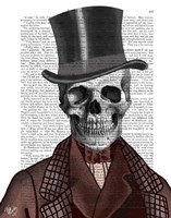 Framed Skeleton Gentleman and Top hat