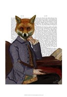 Framed Fox With Flute
