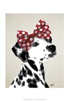 Framed Dalmatian With Red Bow