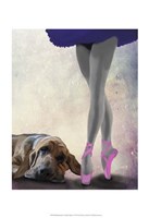 Framed Bloodhound And Ballet Dancer