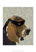Framed Ninja Basset Hound Dog
