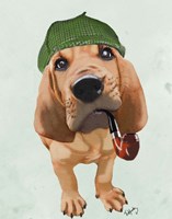 Framed Bloodhound Sherlock Holmes