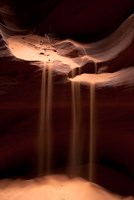 Framed Sand Flowing in Antelope Canyon, Arizona