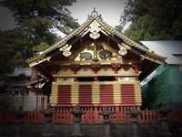 Framed Nikko Architecture With Gold Roof