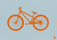 Framed Orange Bicycle