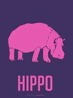 Framed Hippo Pink