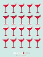 Framed Martini Lover Red