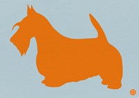 Framed Scottish Terrier Orange