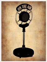 Framed Vintage Radio Microphone